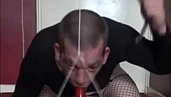 shy bisexual crossdresser craves real cock deepthroat action