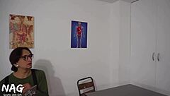 two bratties dominate nerd guy in hilarious rough pounding