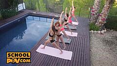 pov: watch horny blonde students candee licious and isabella de laa ride you wild!