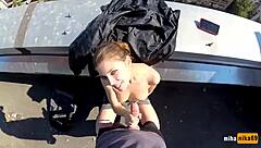 Wanna see this Russian bitch hammered by monster cock on the roof?