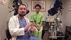 sandra chappelle blindfolded in latex spreads for stranger's rough pussy play