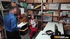 brunette bent over roughly on cctv footage