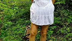 bent over no panties under dress for milf doggystyle tease