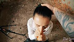 POV Long Haired Teen Facefucked Sloppy in Abandoned House