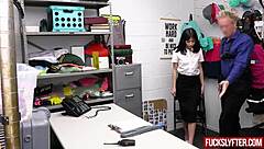 Hey burglar, shove that bottle deep while I deepthroat your cock shyly