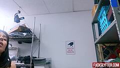 Hey burglar, shove that bottle deep while I deepthroat your cock shyly