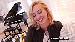 I'm smoking hot blonde ready for porn casting pov