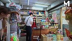 promiscuous clerk gets fucked hard at work by coworker