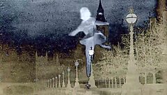 Vintage hairy pussy bent over doggystyle outdoors