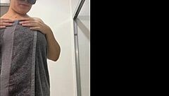 Slutty wife strips naked camera shower