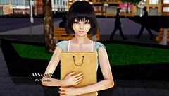 brunette indian plays teasing ass game at home