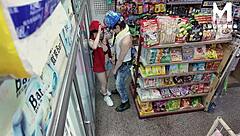 promiscuous clerk gets fucked hard at work by coworker