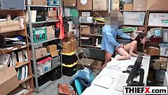 cop's massive cock punishes burglar over garage punishment