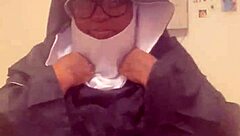 Nun hazelnut celebrates spooky halloween night