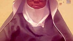 Nun hazelnut celebrates spooky halloween night