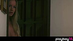 Blondie Joins Spying Couple For Blonde Brunette Threesome Fuck