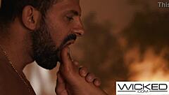 Hot Brunette Deepthroats Fucked Sideways Massage