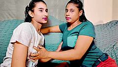 horny couple seduces pretty teen for steamy romantic threesome anal orgasm