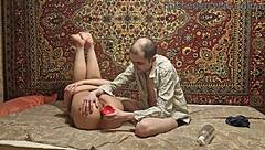 big dildo teases wide anal gape