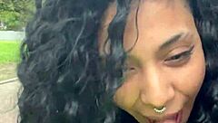 hot argentinian teen gulps cum in buenos aires public park daytime!