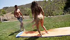 Lucky Ryan Dives Into Bisexual Blondes Teal Conrad Wet Pussy