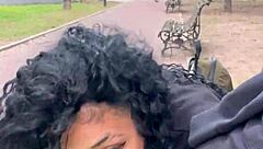 hot argentinian teen gulps cum in buenos aires public park daytime!