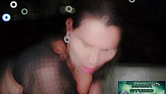 wet milf flashes pussy then fucks stranger hard in the rain craving quick help