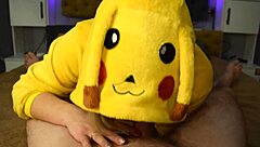can this blonde pikachu deepthroat cum in her hungry mouth?