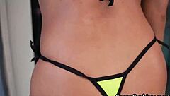 POV Slutty Latina Takes Monster Cock Deep in Tiny Bikini by the Pool Outdoors!