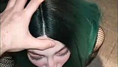 Lesbian Babe Tries Monster Cock First Time