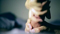 wife's pov massage turns into handjob cumshot explosion