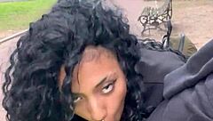 hot argentinian teen gulps cum in buenos aires public park daytime!