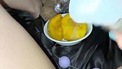 mango stuffing my 18 yo virgin pussy feels so kinky, want bbc next?