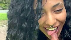 hot argentinian teen gulps cum in buenos aires public park daytime!