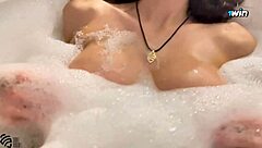milf slips into hot bath chasing that wild orgasm 🛁💦😍