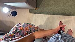 Skinny Brunette Teases Monster Cock in Kitchen