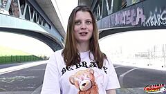 german scout skylar sweet's first berlin pickup anal at casting