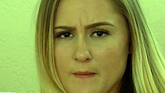 adorable horny blonde teen babe fingers shaved pussy with toys