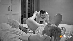 Friend's husband fucks me rough queefing while she spies hidden cam