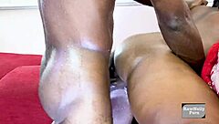 Tight ebony pussy milked hard in raw fuck