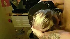 Blonde Wife Gags on Monster Cock Deep!