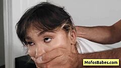 Big Ass Asian Takes Massive Cock Deep Rough