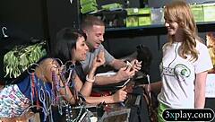 Curly Blonde Babe Fucked Hard for Cash Flashing Reality Moans