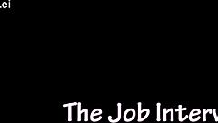 job interview turns into hot lesbian tasting preview!