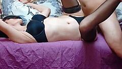 Ever seen a couple's homemade passion in sexy lingerie like this?