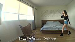 Step Dad Pounds Bent Over Brunette for Cash Cum Facial