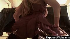 The Incredible Webcam Tease of Gisele's Massive Amateur Tits