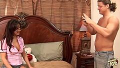 ditsy brunette pussy licked then ass drilled by sneaky photographer