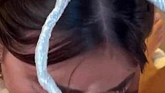 ex girlfriend's sloppy deepthroat blowjob captured on mobile