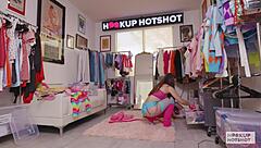 Tiny Blonde Juniper Ren Begs Bryan Gozzling to Fuck Her Gaping Pussy